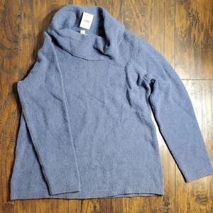 J Jill Petite Women's Light Blue Turtleneck Pullover Wool Cozy Sweater sz MP‎